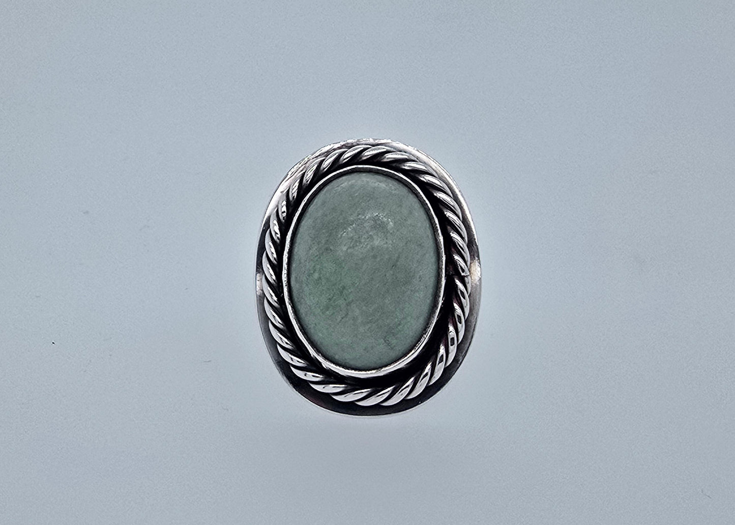 Zilveren ring met aventurijn