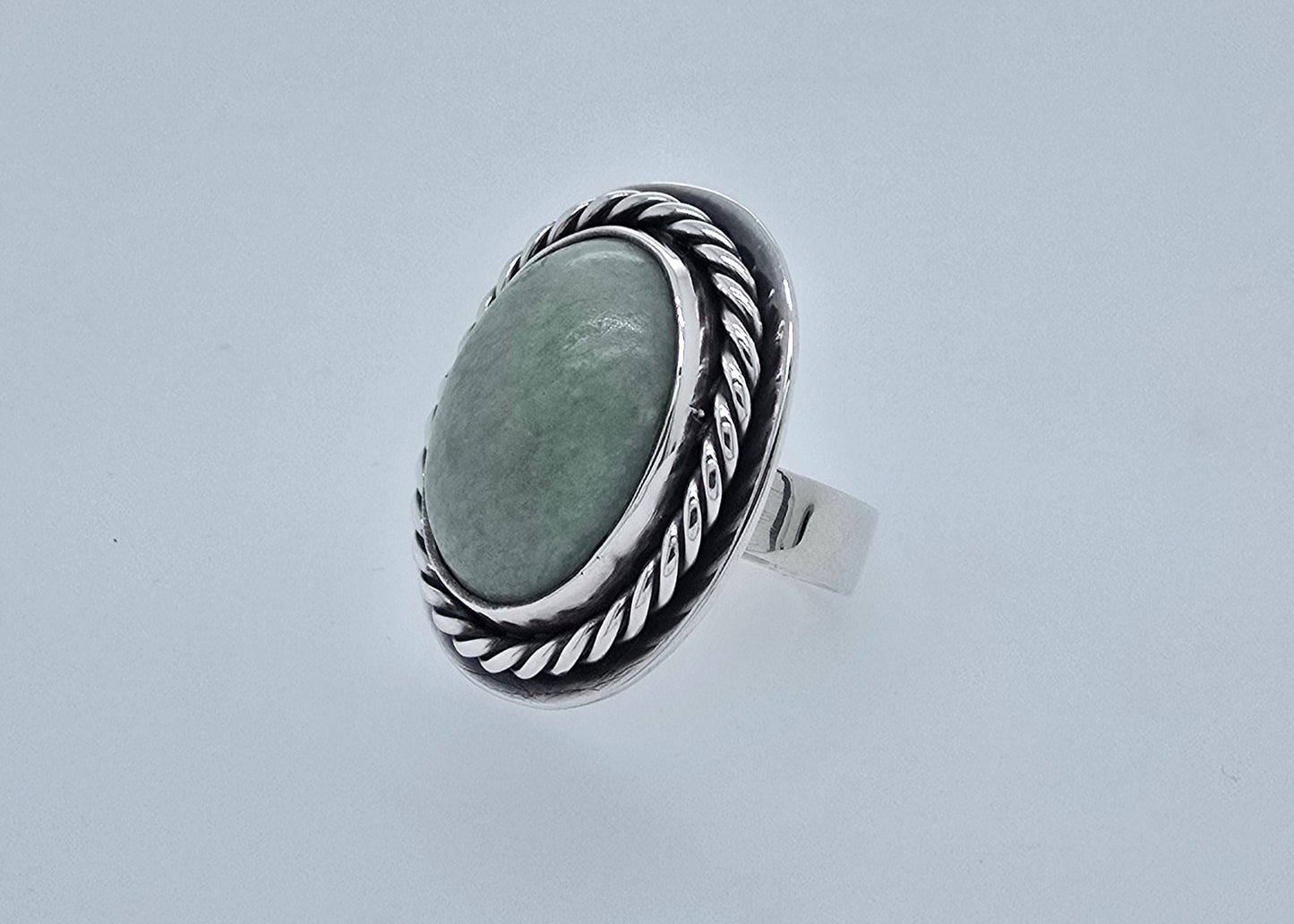 Zilveren ring met aventurijn