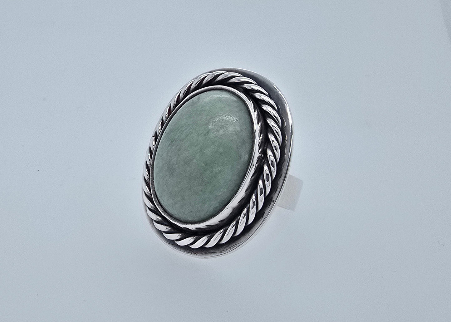 Zilveren ring met aventurijn