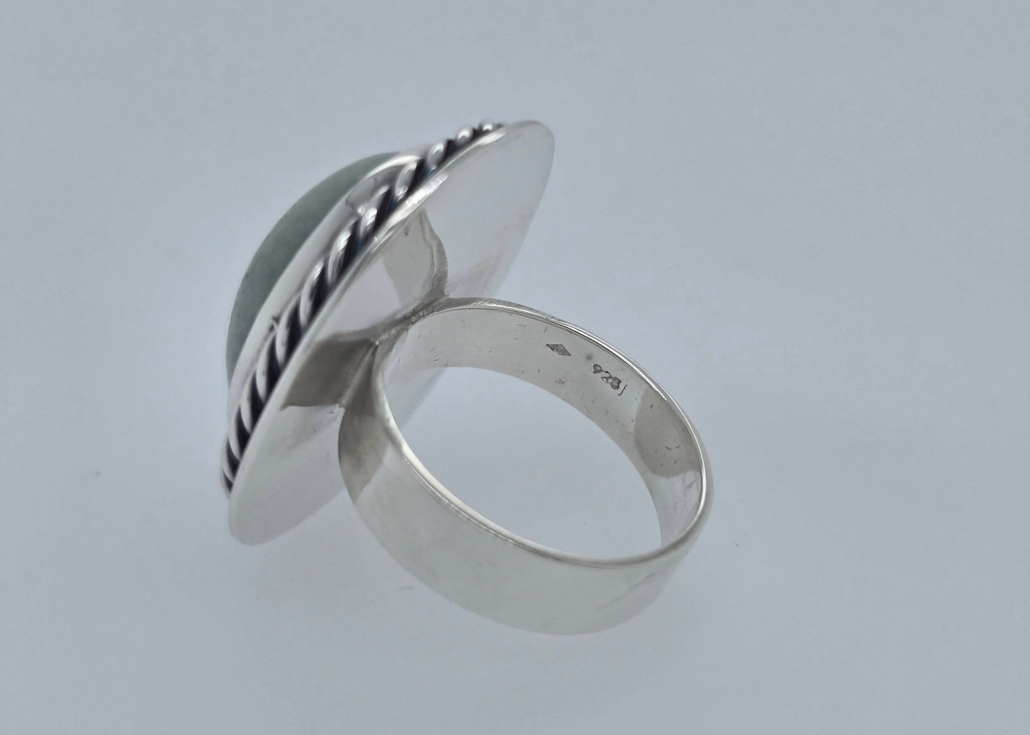 Zilveren ring met aventurijn