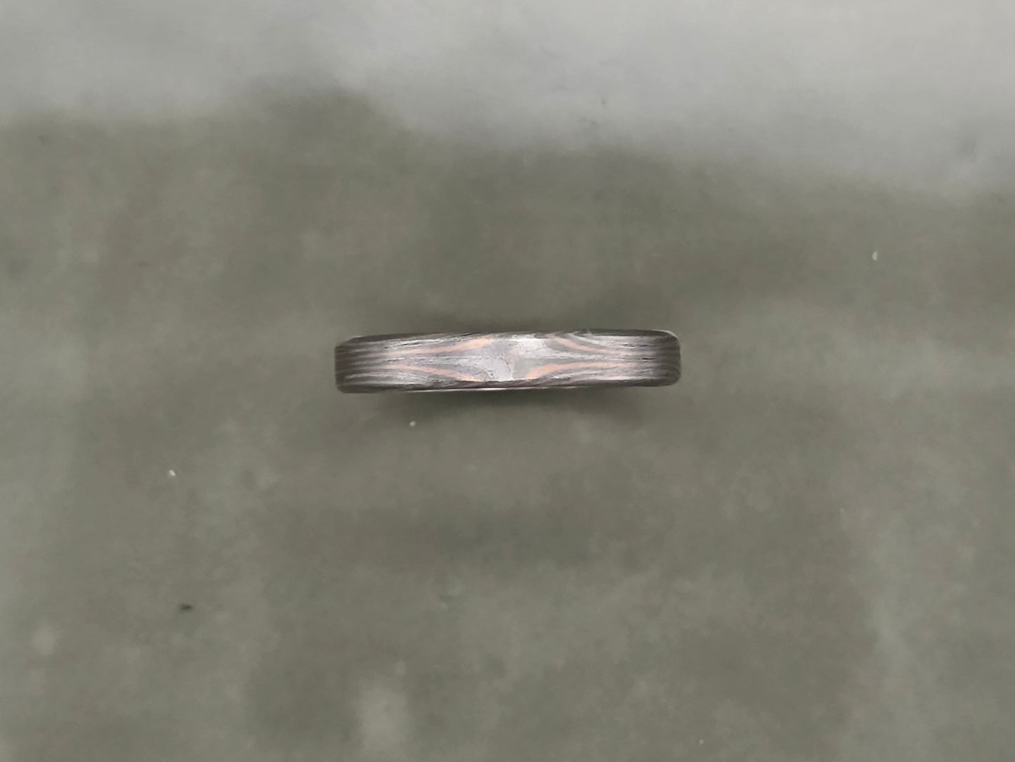 Mokume ring, tricolour